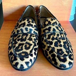 Franco Sarto Leopard Print Loafers size 9.5